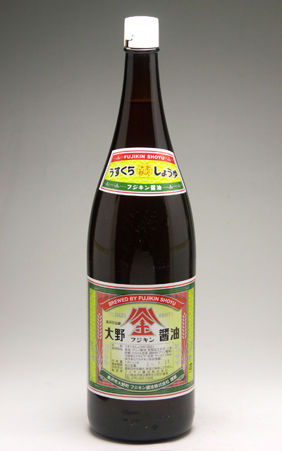 金沢・大野 フジキン醤油 淡口（うすくち）　1800ml　